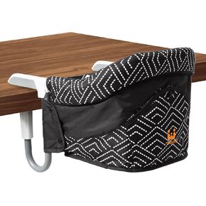 MTWML Portable High Chair for Table,Hook On High Chair That Attaches to Table,Space Saver Clip On Counter High Chair for Baby,Easy Clean Baby Feeding Seat with Carry Bag for Travel(Pure-Black)