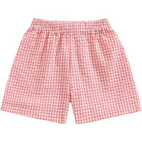 طفل صبي الفتاة السراويل المنقوشة غير الرسمية شورت القماش القطني الصيفي in Kuwait