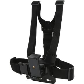 VBESTLIFE Cellphone Selfie Chest Mount, Mobile Phone Chest Strap Chest Mount Harness Strap with 2.2 to 3.3in Universal Clip Holder for DJI Action for Smartphone