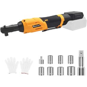 3/8'' Cordless Ratchet Wrench Set for Dewalt 20V Battery, 60 Ft-lbs 400 RPM Variable Speed Trigger Electric Power Ratchet Wrench Replace for DCF513B Tool Kit (Tool Only)
