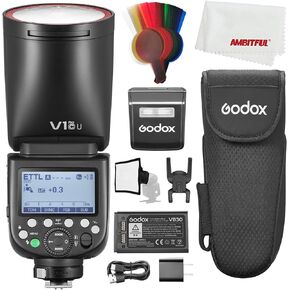 Godox V1Pro C V1Pro-C V1 PRO C USA Version TTL Round Head Camera Flash,76Ws HSS 1/8000s,Built-in Lithium Battery,LED Modeling Lamp, lnnovative External Flash SU-1 for Canon Camera