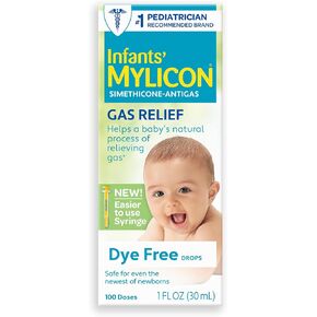 MYLICON Gas Relief Drops for Infants and Babies, Dye Free Formula, 1 Fluid Ounce (Updated Syringe)