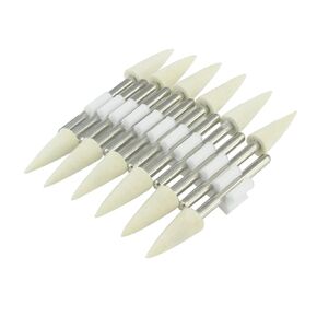 𝐋𝐮𝐨 𝐤𝐞 8mm Wool Felt Polishing Bits - 1/8'' Shank Cone Shape Wool Felt Buffing Polishing Points for Dremel Rotary Tool (Pack of 12)