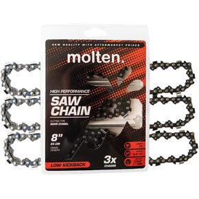 Molten. Replaces Dewalt Pole Saw Chain 8 Inch Chainsaw Chain DCPS620 20V MAX XR, Black and Decker Pole Saw Chain LPP120, Craftsman, Oregon R34, & More