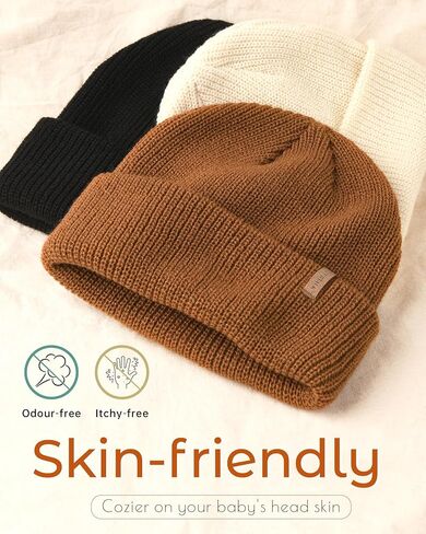 FURTALK Toddler Beanie Baby Boys Girls Beanies Kids Winter Hats Children Knit Warm Caps in Kuwait