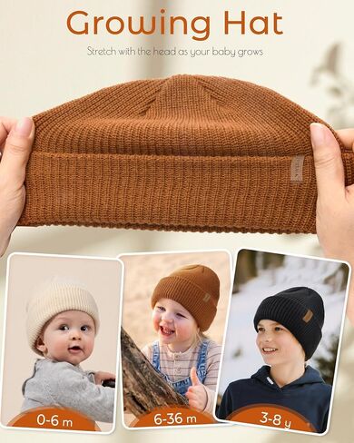 FURTALK Toddler Beanie Baby Boys Girls Beanies Kids Winter Hats Children Knit Warm Caps in Kuwait