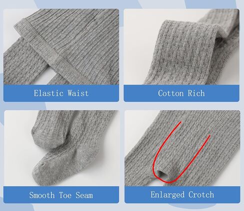 Baby Toddler Cable Knit Tights for Girls Leggings Stockings Thick Tights Kids Winter Pantyhose Mallas Para Niñas in Kuwait