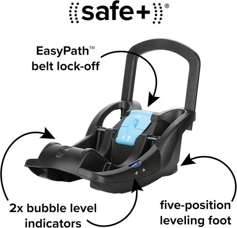 نظام السفر DIONO QUATION 4-in-1 مع Liteclik 30 R Safeplus اطفان مقعد وقاعدة ، يواجه خلفيًا للرضع من 4 إلى 30 رطلاً ، ويشمل عربة طي مقعد السيارة الرضع ومقعد طفل صغير (طائرة سوداء) in Kuwait