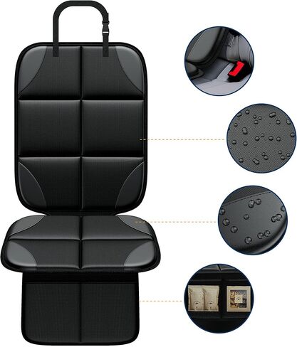 واقي مقعد السيارة MHO+All 2 Pack Auto لمقاعد الأطفال للأطفال - Carseat Sit Sit Savers Mat مع نسيج 600D مقاوم للماء وجيوب تخزين 2 ، اختبار التصادم المعتمد in Saudi Arabia