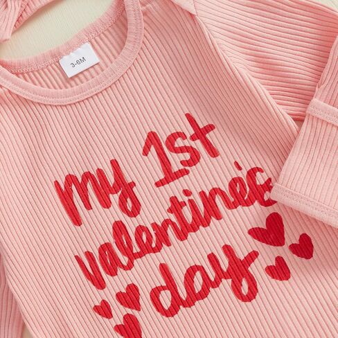 My First Valentines Day Baby Girl Outfit Long Sleeve Romper Jumpsuit Winter Spring Newborn Girl Outfits Clothes in Kuwait