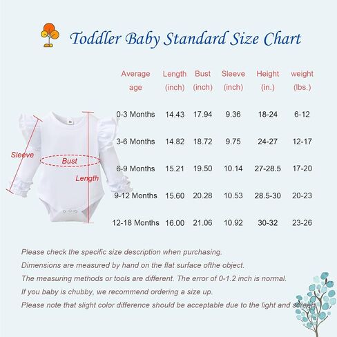 Baby Girls Ruffle Long Sleeve Bodysuit Infant Girl One Piece Romper Toddler Girl Solid Color Jumpsuit in Saudi Arabia