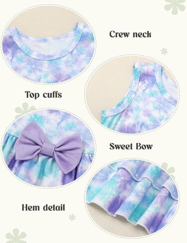 YUEMION Toddler Girl Clothes, 2Pcs Baby Girl Summer Outfits Sleeveless Bow Knot Tank Shirts Tops + Shorts Clothing Sets 1-5T in Saudi Arabia