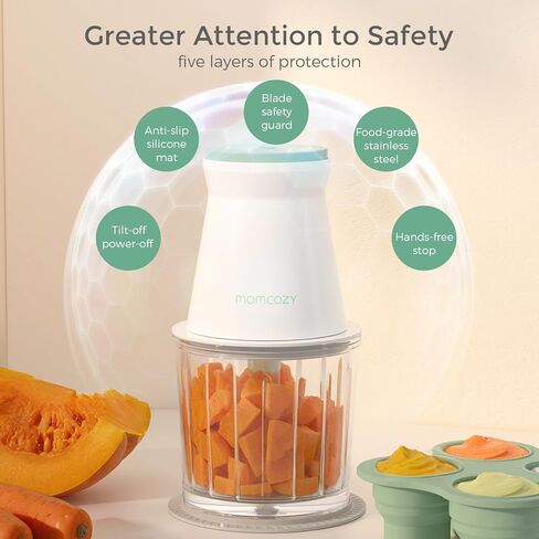 Momcozy 9-in-1 صانع أغذية الأطفال ومجموعة الخلاط ، و 7 ثوانٍ من الأطعمة الناعمة للطفل ، ومعالج طعام الأطفال 20 أوقية للحوم ، والخضروات ، والفواكه مع حاويات طعام الأطفال ، وعلاج فريزر الطعام ، وملاعق السيليكون in Kuwait