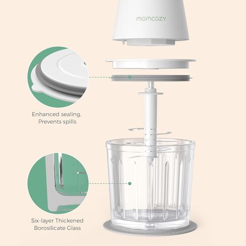 Momcozy 9-in-1 صانع أغذية الأطفال ومجموعة الخلاط ، و 7 ثوانٍ من الأطعمة الناعمة للطفل ، ومعالج طعام الأطفال 20 أوقية للحوم ، والخضروات ، والفواكه مع حاويات طعام الأطفال ، وعلاج فريزر الطعام ، وملاعق السيليكون in Kuwait