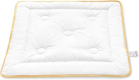 Frau Holle 100 ٪ Cotton Child Davet-مصنوع يدويًا في ألمانيا ، 31.5 "× 31.5"-المعزي الممتاز للتنفس ، وخفيف الوزن-آلات قابلة للغسل للأولاد والبنات الصغار ، الأبيض in Saudi Arabia