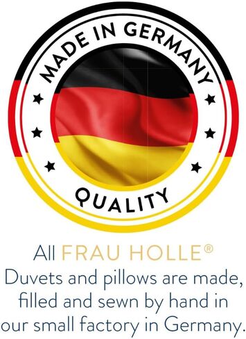 Frau Holle 100 ٪ Cotton Child Davet-مصنوع يدويًا في ألمانيا ، 31.5 "× 31.5"-المعزي الممتاز للتنفس ، وخفيف الوزن-آلات قابلة للغسل للأولاد والبنات الصغار ، الأبيض in Saudi Arabia