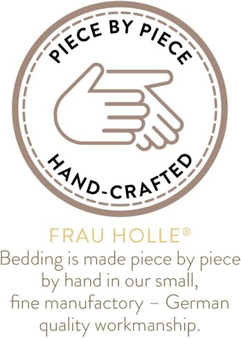 Frau Holle 100 ٪ Cotton Child Davet-مصنوع يدويًا في ألمانيا ، 31.5 "× 31.5"-المعزي الممتاز للتنفس ، وخفيف الوزن-آلات قابلة للغسل للأولاد والبنات الصغار ، الأبيض in Saudi Arabia