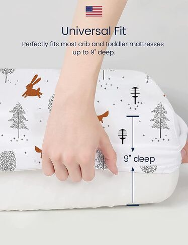 TotAha Premium Stretchy Crib Sheets (2-Pack)-Hypoallergenic, Silky Comfort, Buttery Soft, Calming Effect, All-Season Jersey-Knit Sheets, 9'' Extra Deep Pocket(Meredith Allover Floral & Pale Pink) in Saudi Arabia