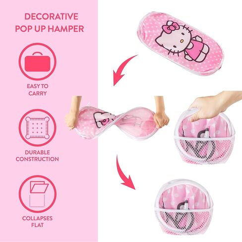 Sanrio Hello Kitty المنبثقة مع إعاقة مع مقابض حمل متينة ، 21 'H x 13.5' 'w x 13.5' 'l in Kuwait