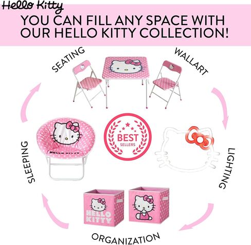 Sanrio Hello Kitty المنبثقة مع إعاقة مع مقابض حمل متينة ، 21 'H x 13.5' 'w x 13.5' 'l in Kuwait