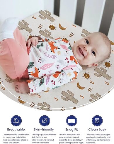 TotAha Premium Stretchy Crib Sheets (2-Pack)-Hypoallergenic, Silky Comfort, Buttery Soft, Calming Effect, All-Season Jersey-Knit Sheets, 9'' Extra Deep Pocket(Meredith Allover Floral & Pale Pink) in Saudi Arabia