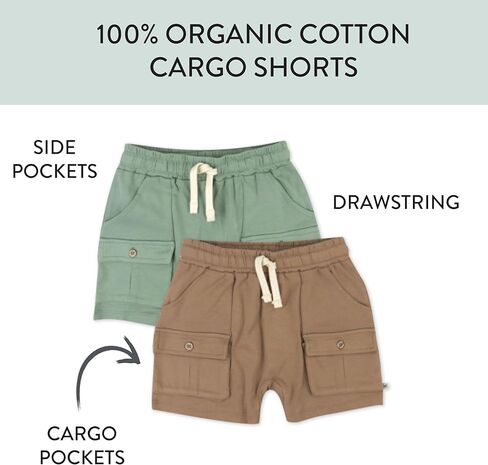 شورتات HonestBaby Multipack 100 ٪ من القطن العضوي للرضع والطفل الصغير ، الأولاد ، الفتيات ، للجنسين in Kuwait