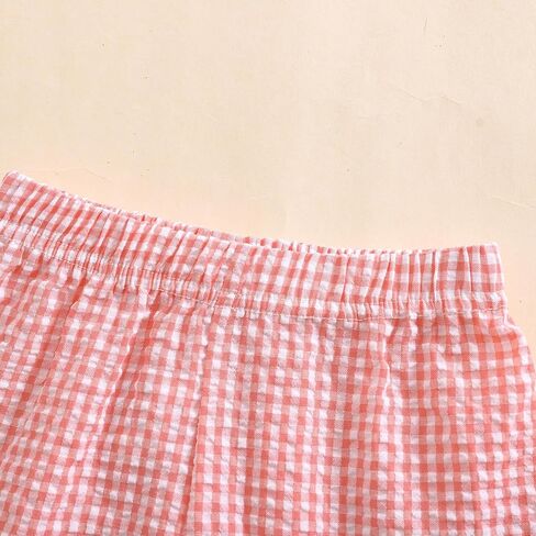 Toddler Boy Girl Plaid Shorts Casual Summer Gingham Shorts Elastic Waist Beach Shorts Bottoms Boxers Streetwear in Kuwait