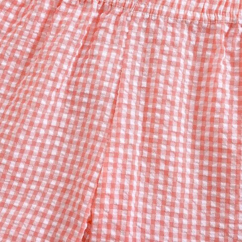 Toddler Boy Girl Plaid Shorts Casual Summer Gingham Shorts Elastic Waist Beach Shorts Bottoms Boxers Streetwear in Kuwait