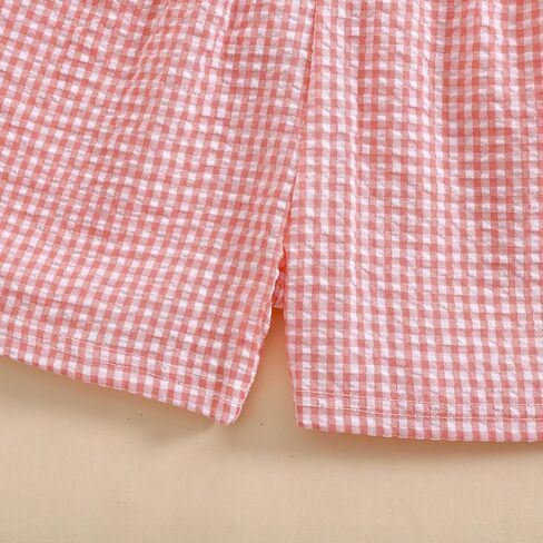 Toddler Boy Girl Plaid Shorts Casual Summer Gingham Shorts Elastic Waist Beach Shorts Bottoms Boxers Streetwear in Kuwait