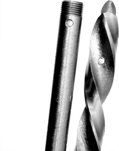 1/2" x 48" Pierce Installer Plurality of Cables Bell Hanger Wood Bit with a Patented Round Threaded Shank with 3 Hollow Tips, Made in USA in Saudi Arabia