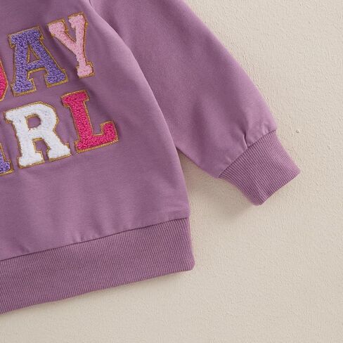 FIOMVA Birthday Day Girl Shirt Outfits Toddler Baby Girl One/Two/Three/Four Embroidery Sweatshirt Shirts Birthday Gift in Kuwait