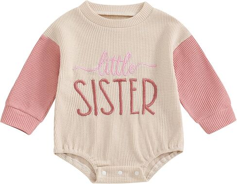 Beqeuewll Fall Toddler Baby Boy Girl ملابس شقيق أخ شقيق مطابقة لرسالة الطباعة طبعًا من النوع الثقيل in Kuwait