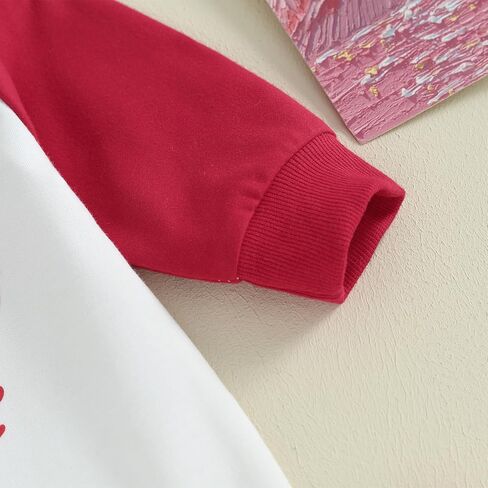 Karuedoo حديثي الولادة Baby Boy Girl Valentines Day Outfit Heart Embroidery Long Romper Phemsuit Bodysuit One Point in Kuwait