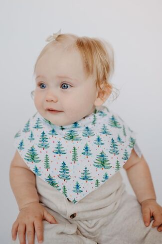 Baby Bib Combo for Drooling and Teething - Set of Two Bibs, Soft Bamboo Viscose, Highly Absorbent, Snap Closure in Saudi Arabia