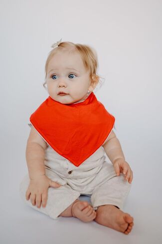 Baby Bib Combo for Drooling and Teething - Set of Two Bibs, Soft Bamboo Viscose, Highly Absorbent, Snap Closure in Saudi Arabia