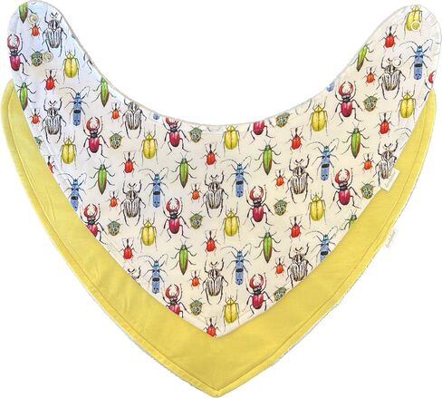 Baby Bib Combo for Drooling and Teething - Set of Two Bibs, Soft Bamboo Viscose, Highly Absorbent, Snap Closure in Saudi Arabia
