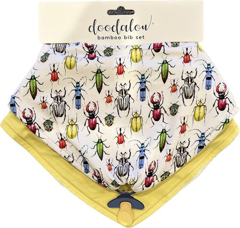 Baby Bib Combo for Drooling and Teething - Set of Two Bibs, Soft Bamboo Viscose, Highly Absorbent, Snap Closure in Saudi Arabia