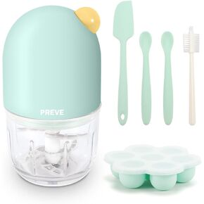 Baby Food Maker,Baby Food Processor Set for Baby Food, Fruit, Vegatable, Meat, Baby Food Puree Blender with Food Freezer Tray,Silicone Spoons, Spatula