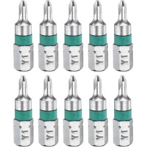 HARFINGTON 10pcs Y Type Screwdriver Bit Y1 1/4" Hex Shank 25mm/1" Length Magnetic Y Shape Hex Bits S2 Steel Electric Screw Driver Bit