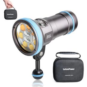 SEAL CB 4000 Lumen Dive Light للتصوير الفوتوغرافي تحت الماء ، 100 متر فيديو تحت الماء مصباح 94 CRI مع مصباح يدوي بزاوية حزمة عريض 120 درجة للغوص الاحترافية ملء الضوء in Kuwait