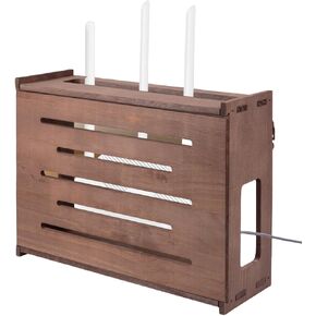 خزانة خشبية لإخفاء جهاز التوجيه والمودم ، مربع تخزين جدار الجرف ، رف جدار مزخرف للإنترنت واي فاي ، رف المختلط يحتاج إلى التجميع 15.7 "L * 12.6" H * 5.5 "W in Kuwait