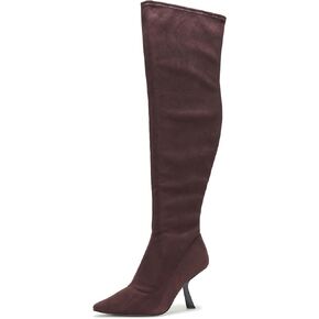 KARL LAGERFELD Women's Kian Everyday Heeled Bootie Over-The-Knee Boot