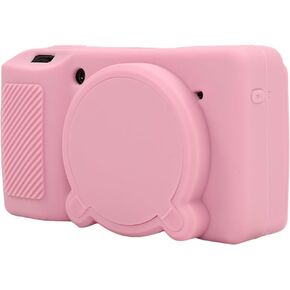 Protective Case for Ricoh GRIII GRIIIx Camera, Soft Silicone Ricoh GRIII GRIIIx Camera Case Cover with Detachable Lens Cover Lightweight Skin Friendly，Misty Pink