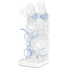Multi-Functional Baby Bottle Drying Rack - Removable Bottle Dryer Rack Holder - with 12 Hook and Tray - Standing Drying Rack for Bottles, Teats, Cups, Pump Parts and Accessories