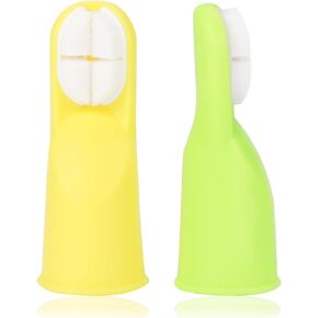 Socub Baby Finger Toothbrush, 2pcs Upgraded First Finger Toothbrush for Infants & Toddlers, Training Toddler Toothbrush for Gentle Oral Care, Cleans All Sides at Once, BPA Free, 3Month+