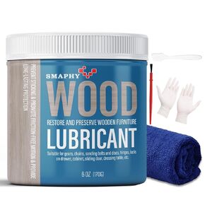 Wood Drawer Lubricant for Home DIY Projects, Multi-Purpose Semi Paste Wax for Wood to Reduce Frictions of Drawer Slide, Door Hinge Lubricant for Preserving Furniture & Restoring Wooden Slide