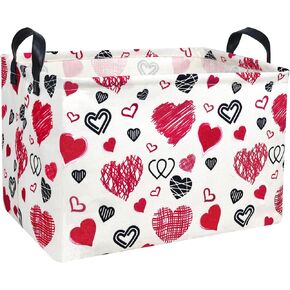 Personalized Easter Baskets for Kids Large Girl Foldable Storage Box for Gifts Kids Empty Storage Bins Rectangular Toy Organizer Decor (Two Love)