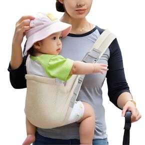 Baby Sling Carrier Newborn to Toddler, Baby Hip Seat Carrier for Toddler Sling, Baby Holder Carrier, Nursing Sling, Carrying 10-30 lbs (Khaki)
