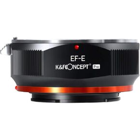 محول جبل العدسات K & F Concept لعدسات Canon EF-S إلى كاميرات Sony Alpha e Nex Mountless ، ومحول عدسة التركيز اليدوي مع تصميم الورنيش المتزايد ، وليس التركيز التلقائي