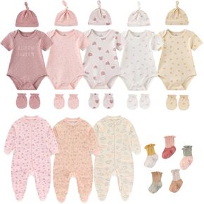 New Born Baby Layette Gift Set-23 Piece Cotton Girl Clothing and Essentials Accessories 0-12 month